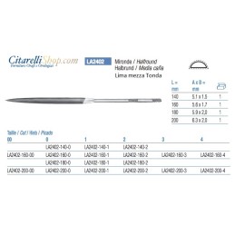 LIMA MEZZA TONDA 180mm n°1